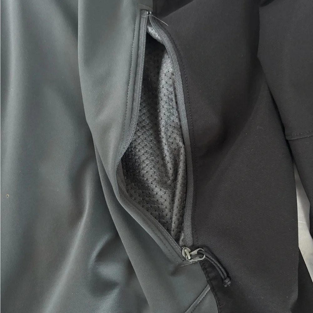The North Face Men's Hooded Windbreaker Jacket - Gray & Black